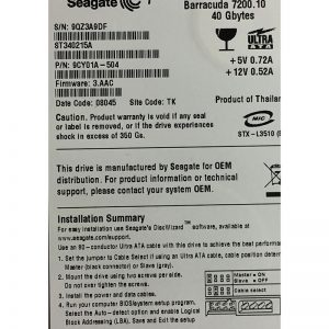 ST340215A - Seagate 40GB 7200 RPM IDE 3.5" HDD