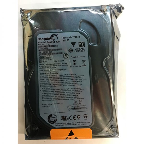 1BD141-300 - Seagate 250GB 7200 RPM SATA 3.5" HDD manufacture refurbished