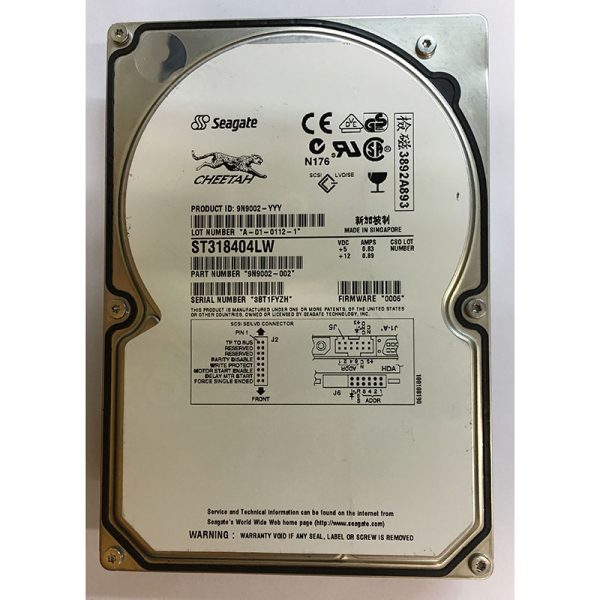 ST318404LW - Seagate 18GB 10K RPM SCSI 3.5" HDD U160 68 pin