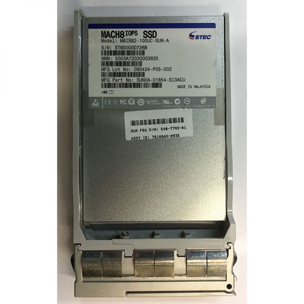 540-7793-01 - Sun 100GB SSD SATA   3.5" HDD w/ tray