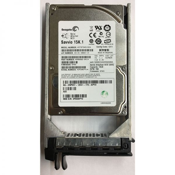 NP657 - Dell 73GB 15K RPM SAS 2.5" HDD w/ tray