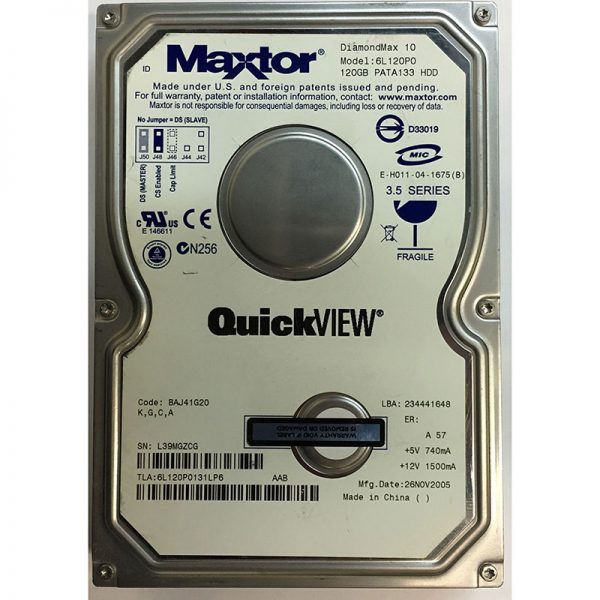 6L120P0131LP6 - Maxtor 120GB 7200 RPM IDE 3.5" HDD