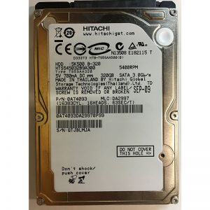 HTS545032B9A300 - Hitachi 320GB 5400 RPM SATA 2.5" HDD