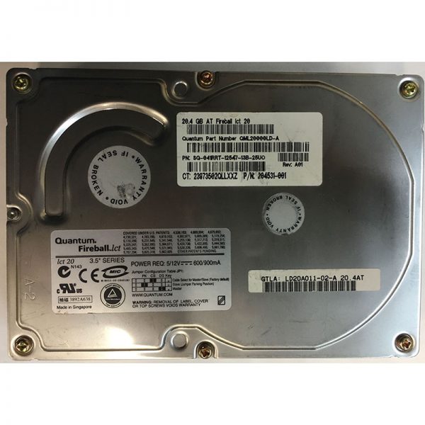 041RRT - Dell 20GB 5400 RPM IDE 3.5" HDD