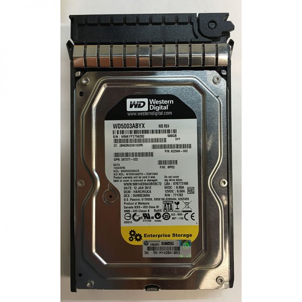 WD5003ABYX-70WERA0 - HP 500GB 7200 RPM SATA 3.5" HDD w/ HP Tray