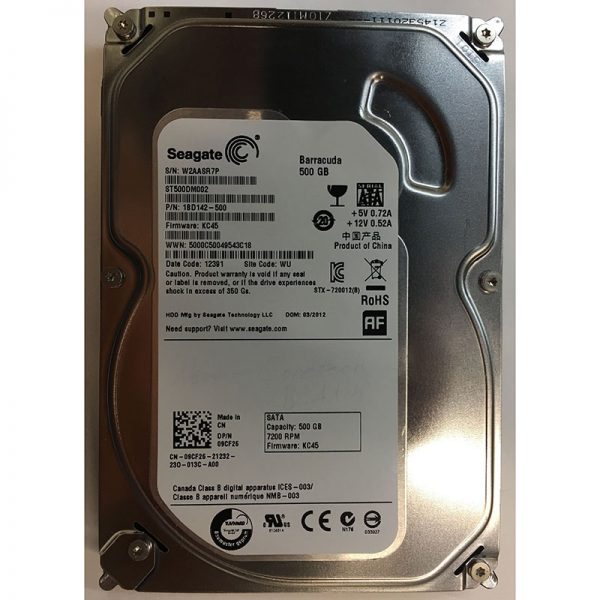 09CF26 - Dell 500GB 7200 RPM SATA 3.5" HDD