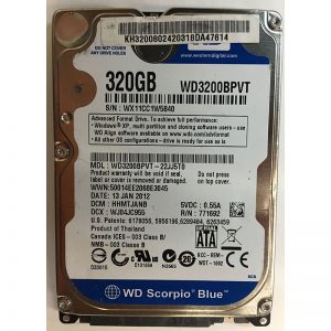 WD3200BPVT - Western Digital 320GB 7200 RPM SATA 2.5" HDD