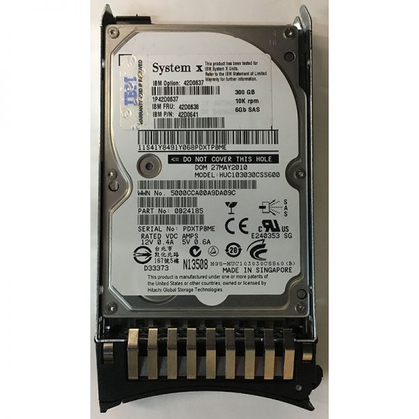 42D0637 - IBM 300GB 10K RPM SAS 2.5" HDD w/ tray