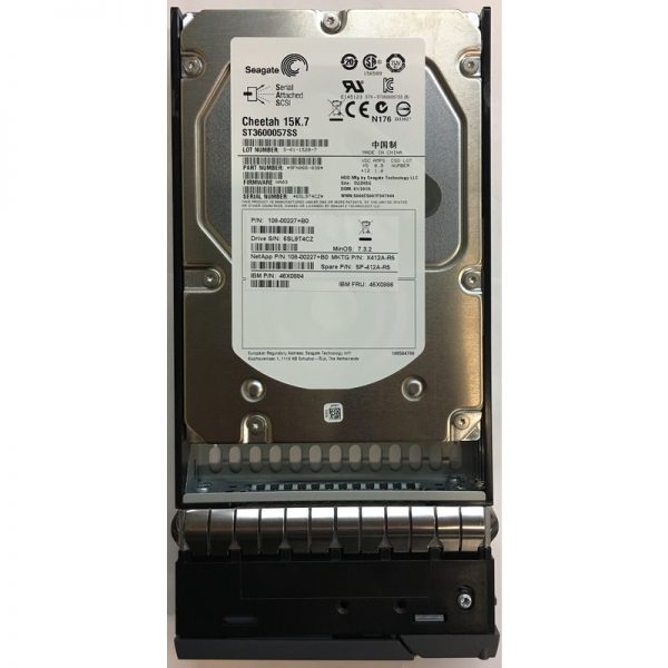 108-00227+B0 - NetApp 600GB 15K RPM SAS 3.5" HDD for DS4243 24 bay enclosures.