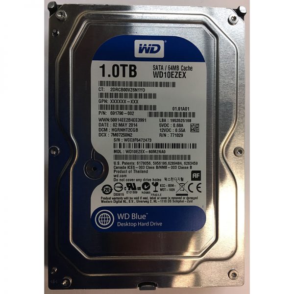 691790-002 - HP 1TB 7200 RPM SATA  3.5" HDD