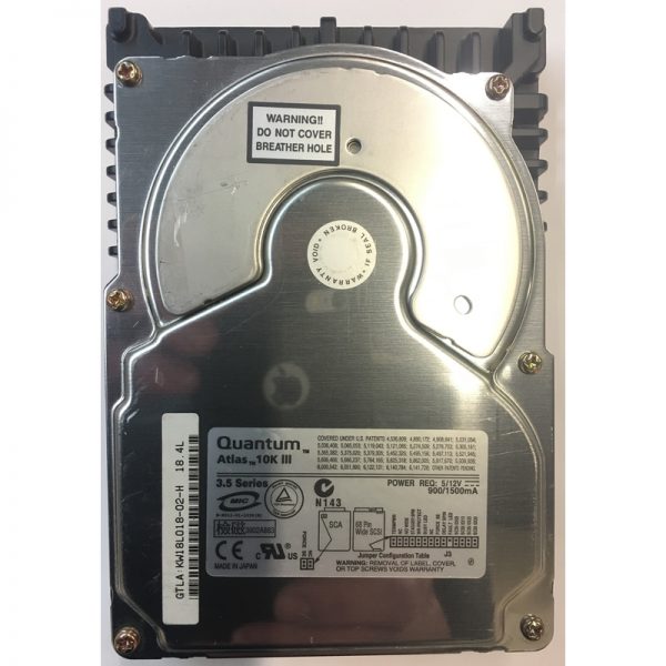 KW18L018-02-H - Quantum 18GB 10K RPM SCSI 3.5" HDD U160 68 pin