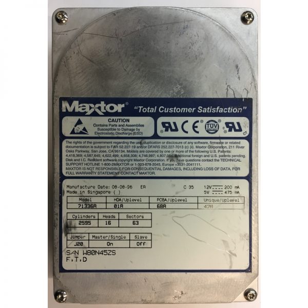 71336A - Maxtor less than 4GB 4200 RPM IDE 3.5" HDD