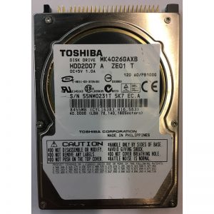 MK4026GAXB - Toshiba 40GB 5400 RPM IDE 2.5" HDD