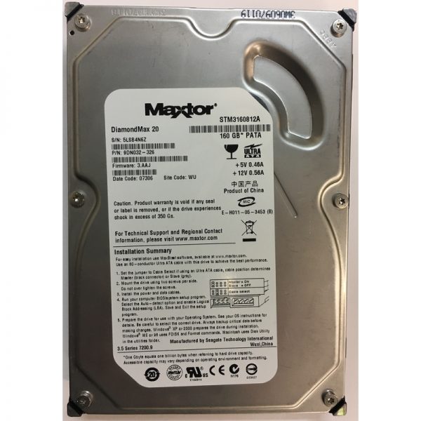 STM3160812A - Maxtor 160GB 7200 RPM IDE 3.5" HDD