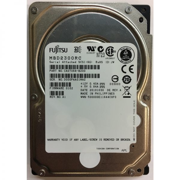 MBD2300RC - Fujitsu 300GB 10K RPM SAS 2.5" HDD