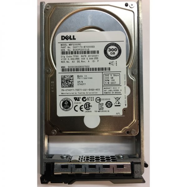 CA07173-B70300ED - Toshiba 300GB 10K RPM SAS 2.5" HDD w/ tray