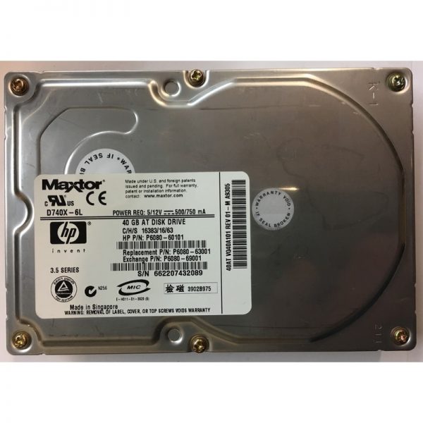VQ40A10101M - Maxtor 40GB 7200 RPM IDE 3.5" HDD