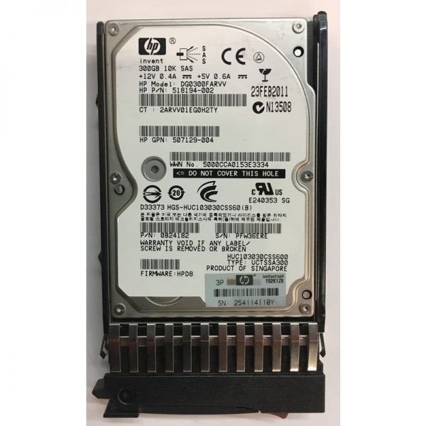 0B24182 - Hitachi 300GB 10K RPM SAS 2.5" HDD HP version