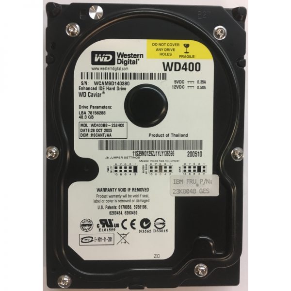 23K8048 - IBM 40GB 7200 RPM IDE 3.5" HDD