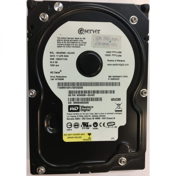 23K8048 - IBM 40GB 7200 RPM IDE 3.5" HDD