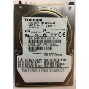 HDD2194V - Toshiba 60GB 5400 RPM IDE 2.5" HDD