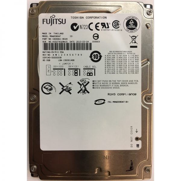 MHW2080AT - Fujitsu 80GB 4200 RPM IDE 2.5" HDD