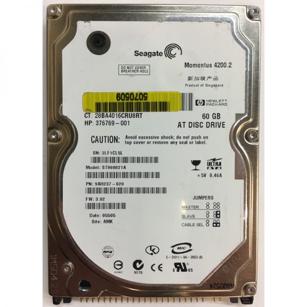 376769-001 - HP 60GB 4200 RPM IDE 2.5" HDD