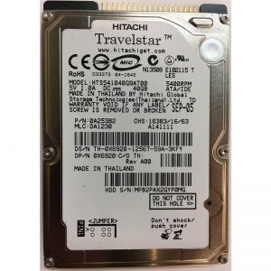 0X6920 - Dell 40GB 5400 RPM IDE 2.5" HDD