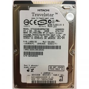 HTS424040M9AT00 - Hitachi 40GB 4200 RPM IDE 2.5" HDD