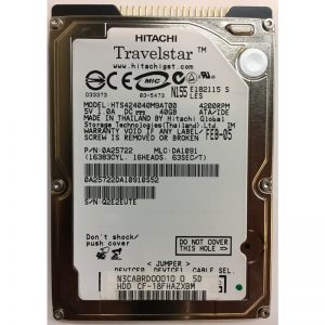 0A25722 - Hitachi 40GB 4200 RPM IDE 2.5" HDD