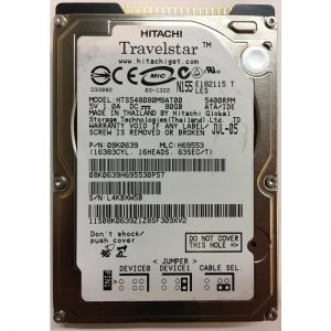 HTS548080M9AT00 - Hitachi 80GB 5400 RPM IDE 2.5" HDD