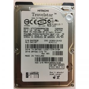 M7601 - Dell 60GB 7200 RPM IDE 2.5" HDD