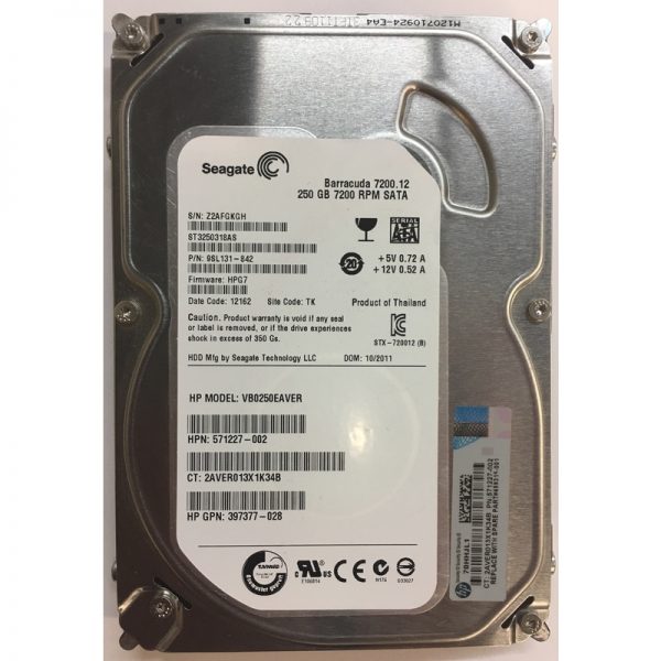 9SL131-780 - Seagate 250GB 7200 RPM SATA 3.5" HDD