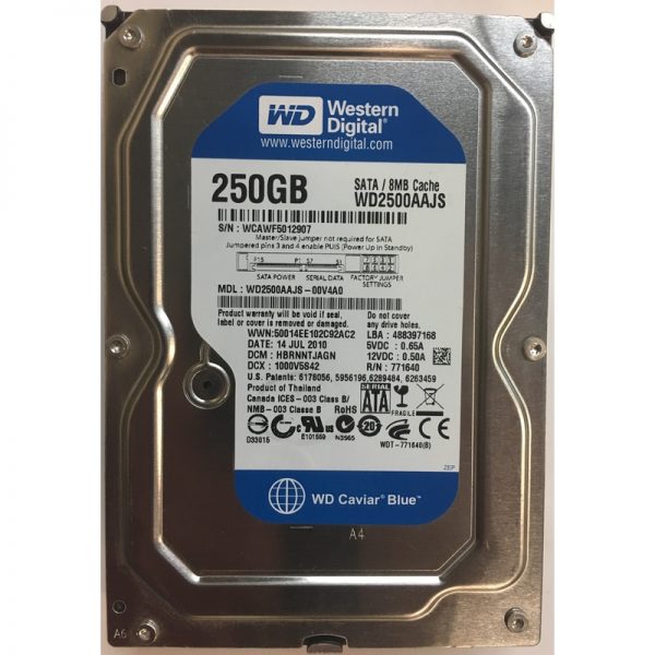 WD2500AAJS-00V4A0 - Western Digital 250GB 7200 RPM SATA 3.5" HDD