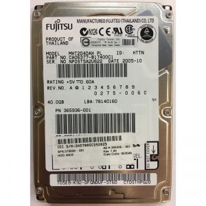 CA06377-B17400C1 - Fujitsu 40GB 5400 RPM IDE  2.5" HDD