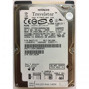 0A27112 - Hitachi 40GB 5400 RPM IDE 2.5" HDD