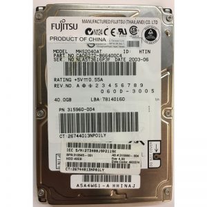 310645-001 - HP 40GB 4200 RPM IDE  2.5" HDD