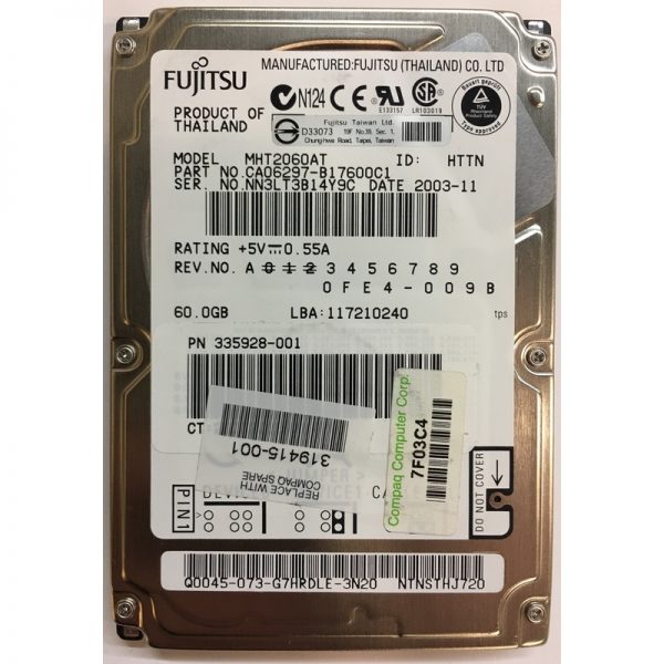 CA06297-B17600C1 - Fujitsu 60GB 4200 RPM IDE 2.5" HDD