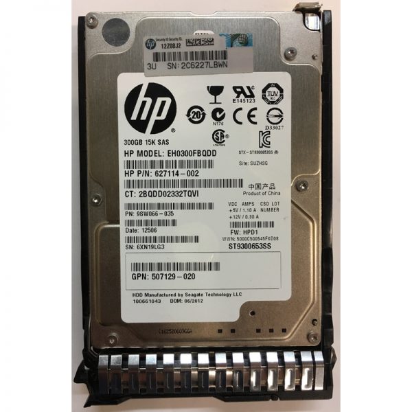 EH0300FBQDD - HP 300GB 15K RPM SAS 2.5" HDD w/ G8/G9 tray,