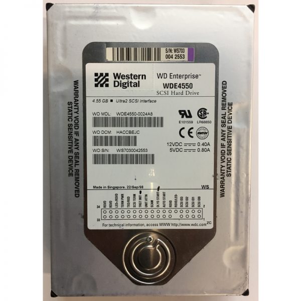 WDE4550 - Western Digital 4.5GB 7200 RPM SCSI 3.5" HDD Ultra 2 68 pin