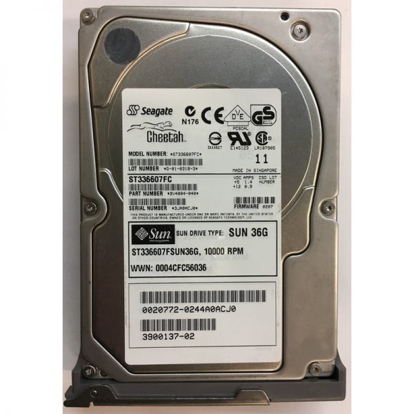 ST336607FSUN36G - Sun 36GB 10K RPM FC 3.5" HDD w/ tray