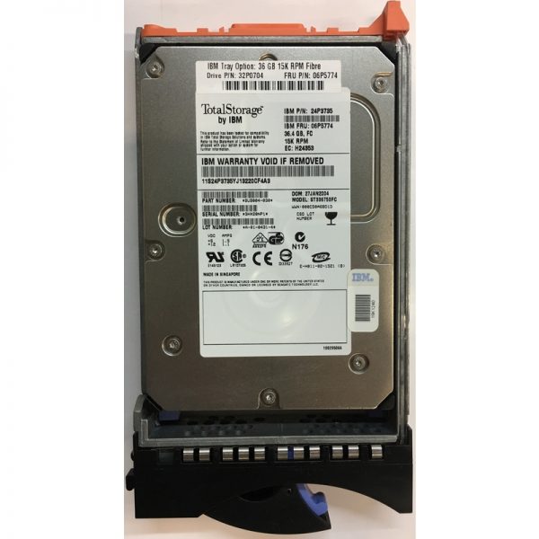 06P5774 - IBM 36GB 15K RPM FC 3.5" HDD w/ tray