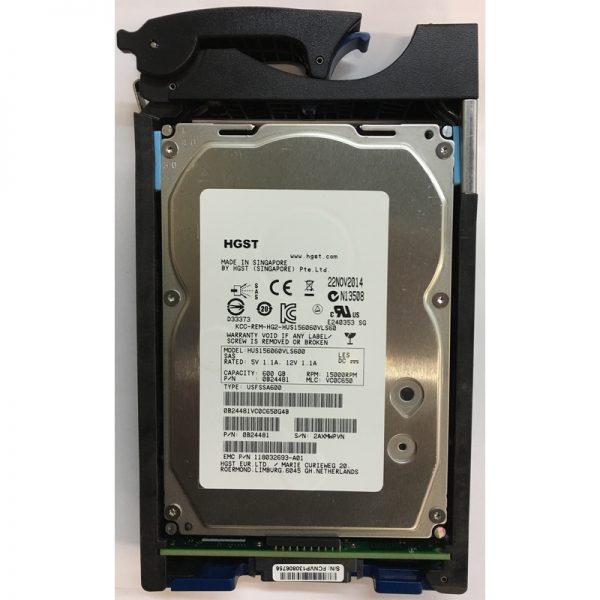 118032693-A01 - EMC 600GB 15K RPM SAS 3.5" HDD for VNX5100, 5200, 5300, 5400, 5500, 5600, 5700, 5800, 7500, 7600, 8000 15 bay enclosures and  VNXe3300