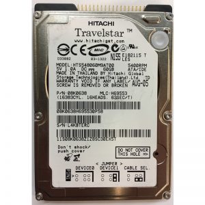 08K0638 - Hitachi 60GB 5400 RPM IDE 2.5" HDD