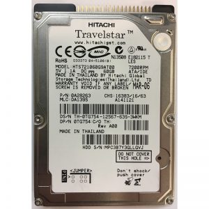 HTS721060G9AT00 - Hitachi 60GB 7200 RPM IDE 2.5" HDD