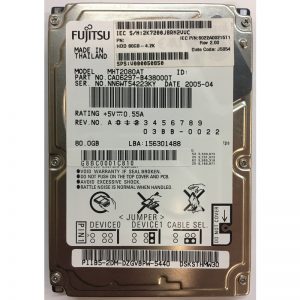 MHT2080AT - Fujitsu 80GB 4200 RPM IDE 2.5" HDD