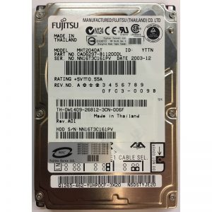 0W1409 - Dell 40GB 4200 RPM IDE 2.5" HDD