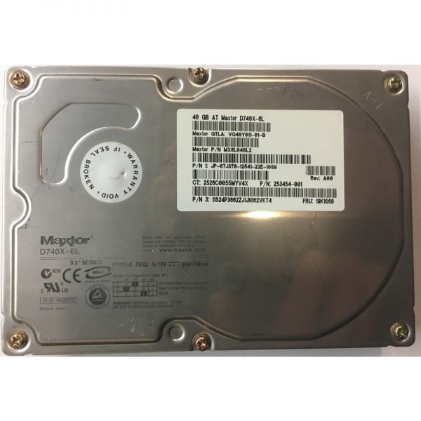 MX6L040L2 - Maxtor 40GB 7200 RPM IDE 3.5" HDD VQ40Y011-01-B version