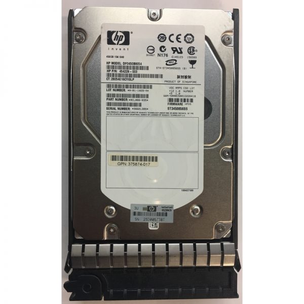 DF0450B8054 - HP 450GB 15K RPM SAS 3.5" HDD dual port w/ tray