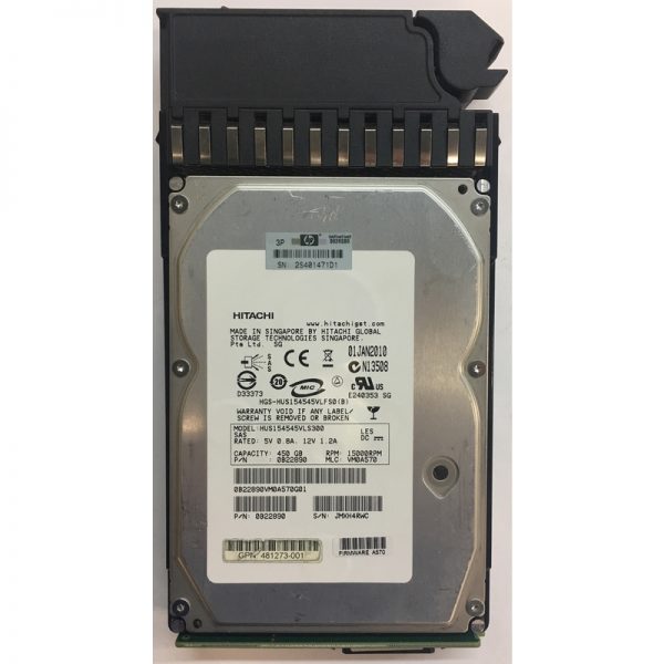 0B22890 - HP 450GB 15K RPM SAS 3.5" HDD w/ tray for MSA2